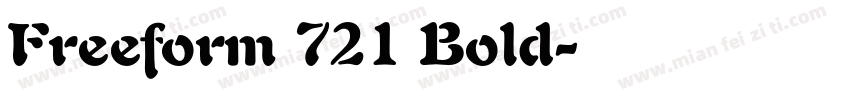 Freeform 721 Bold字体转换